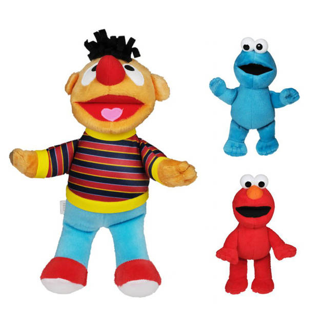 Sesamstraat pluche knuffel pop - Koekiemonster - stof - 25 cm - speelgoed bekend van TV - Knuffeldier