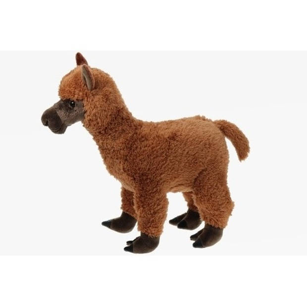 XL Bruine lama knuffels 40 cm knuffeldieren - Knuffel boederijdieren