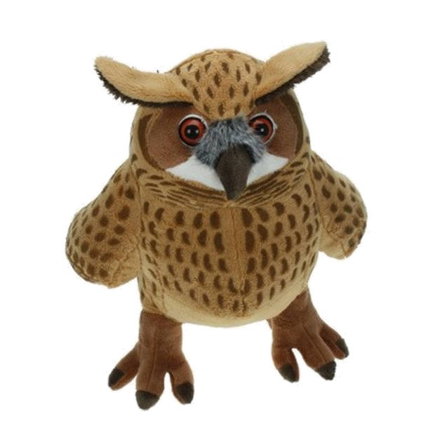 Oehoe uil bruin knuffel vogel 36 cm - Vogel knuffels