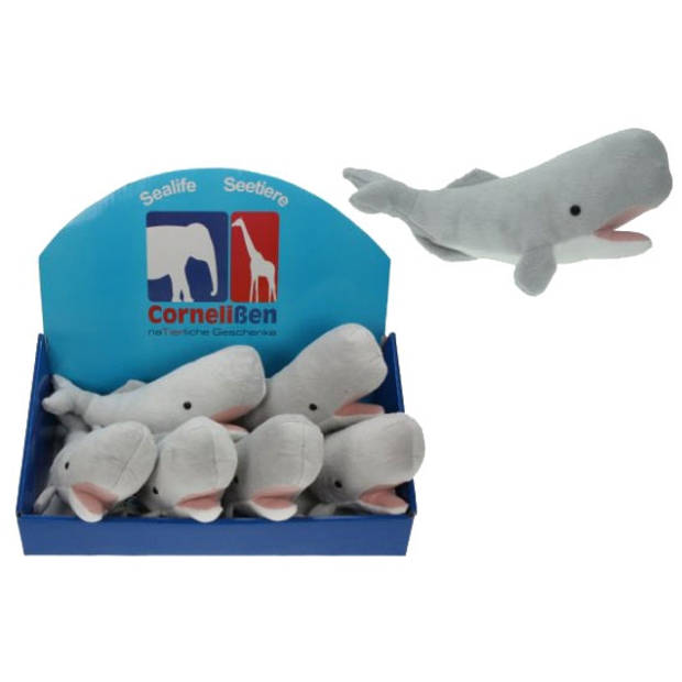 Pluche knuffels walvis potvis 19 cm - Knuffel zeedieren