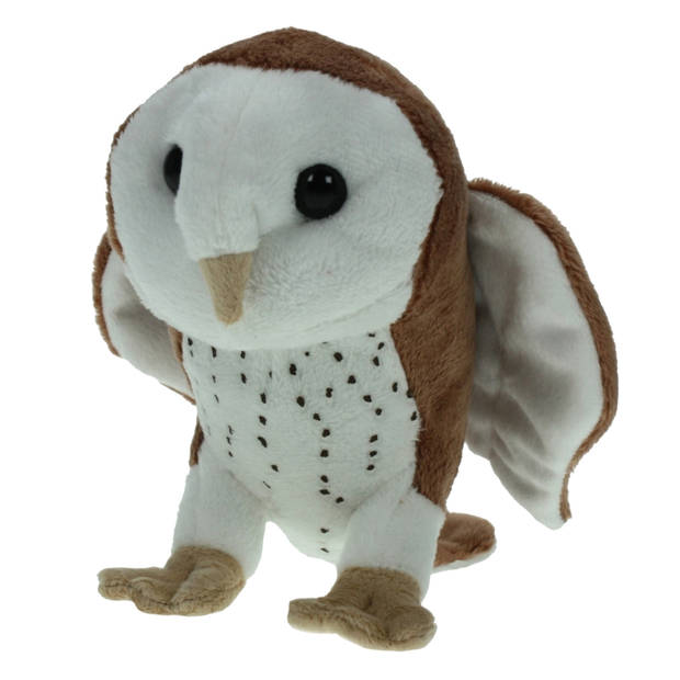 Pluche knuffel dieren Kerkuil vogel van 20 cm - Vogel knuffels