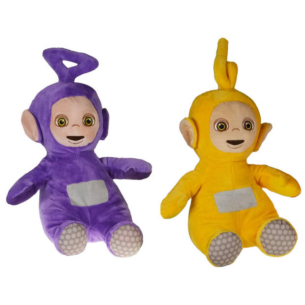 Pluche Teletubbies speelgoed set knuffel Tinky Winky en Laa Laa 30 cm - Knuffelpop