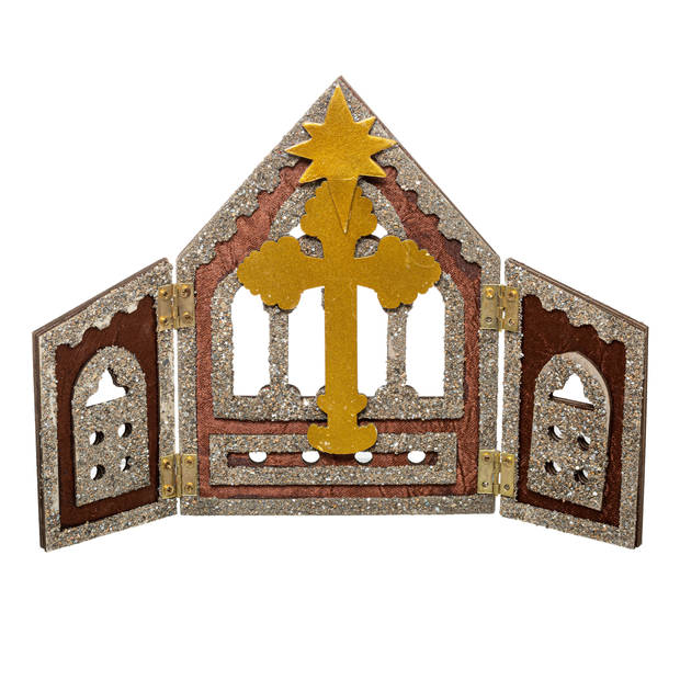 Feeric Lights & Christmas kerststal - met 11 beelden - 19 x 13 x 25 cm - Kerststallen