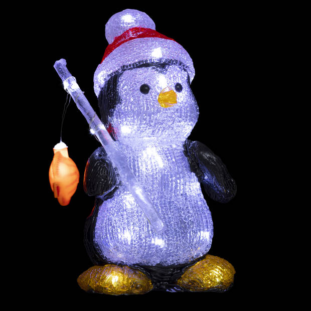 Feeric Lights & Christmas Verlichte pinguin - H25 cm - 30 leds - kerstverlichting figuur