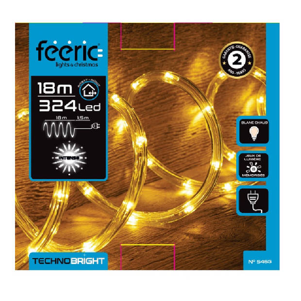 Feeric lights & Christmas Lichtslang - 18 m - warm wit - 324 LEDs - Lichtslangen