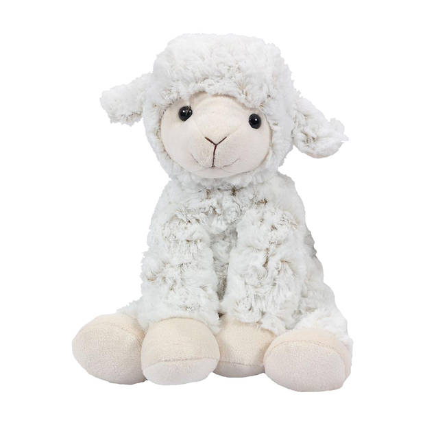 Pia Toys Knuffeldier Schaap/lammetje - zachte pluche stof - premium kwaliteit knuffels - wit - 25.5 cm - Knuffel boederi