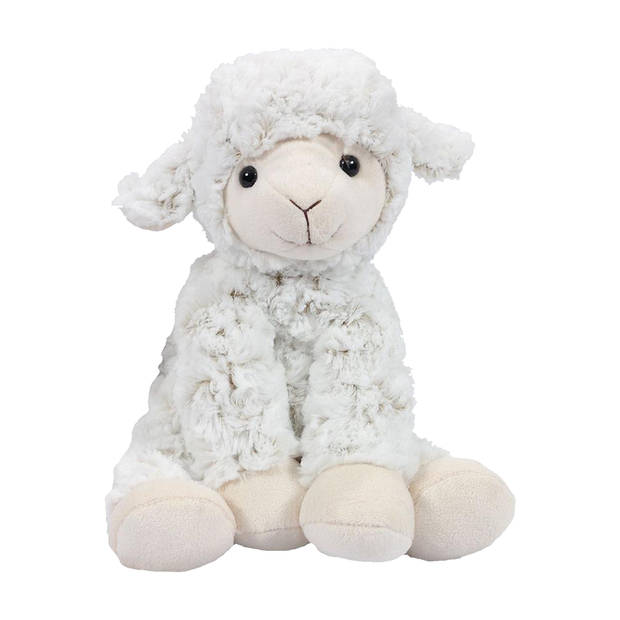 Pia Toys Knuffeldier Schaap/lammetje - zachte pluche stof - premium kwaliteit knuffels - wit - 25.5 cm - Knuffel boederi