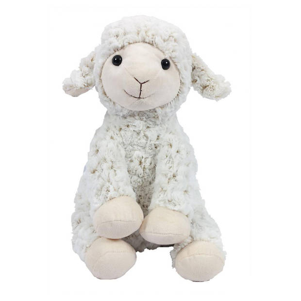 Pia Toys Knuffeldier Schaap/lammetje - zachte pluche stof - premium kwaliteit knuffels - wit - 33 cm - Knuffel boederijd