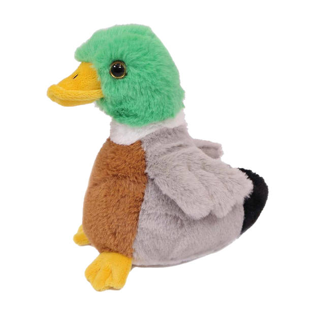 Pia Toys Knuffeldier Wilde Eend - zachte pluche stof - kleurenmix - kwaliteit knuffels - 16 cm - Knuffeldier