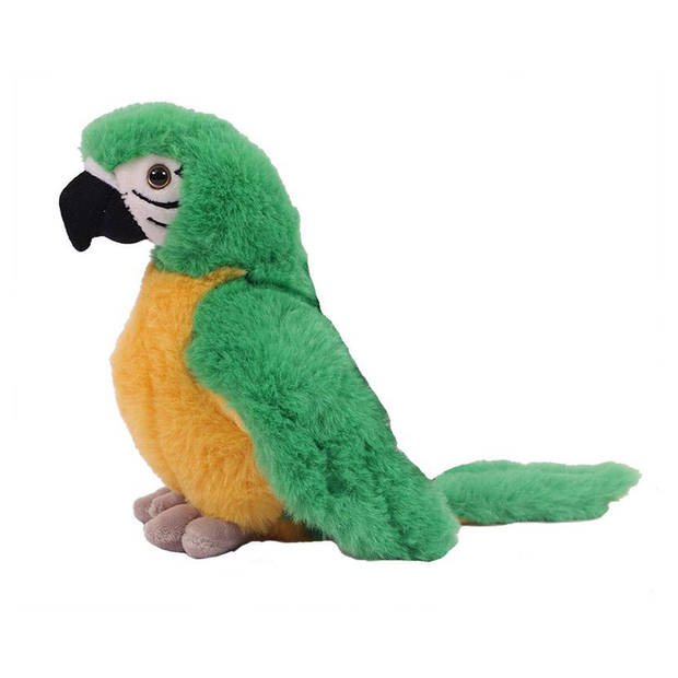 Pia Toys Knuffeldier Papegaai - pluche stof - premium kwaliteit knuffels - groen - 20 cm - Vogel knuffels