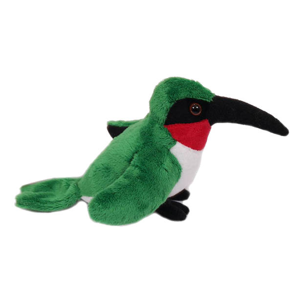 Pia Toys Knuffeldier Kolibri vogel - zachte pluche stof - groen - kwaliteit knuffels - 13 cm - Vogel knuffels