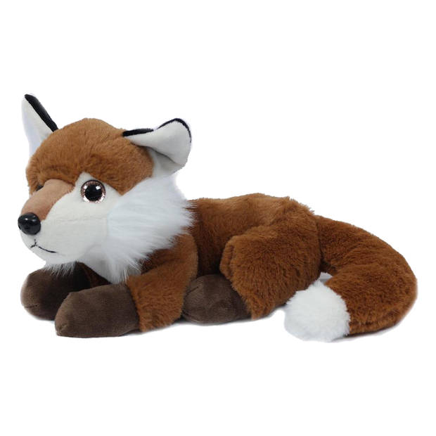 Pia Toys Knuffeldier Vos - donkerrood - pluche stof - premium kwaliteit knuffels - 20 cm - Knuffel bosdieren