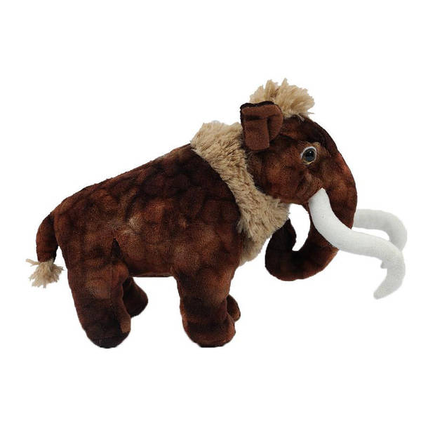 Pia Toys Knuffeldier Mammoet - zachte pluche stof - bruin - kwaliteit knuffels - 30 cm - Knuffeldier