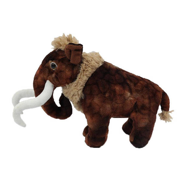 Pia Toys Knuffeldier Mammoet - zachte pluche stof - bruin - kwaliteit knuffels - 30 cm - Knuffeldier