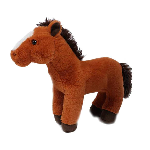 Pia Toys Knuffeldier Paard - pluche stof - premium kwaliteit knuffels - lichtbruin - 30 cm - Knuffel boederijdieren