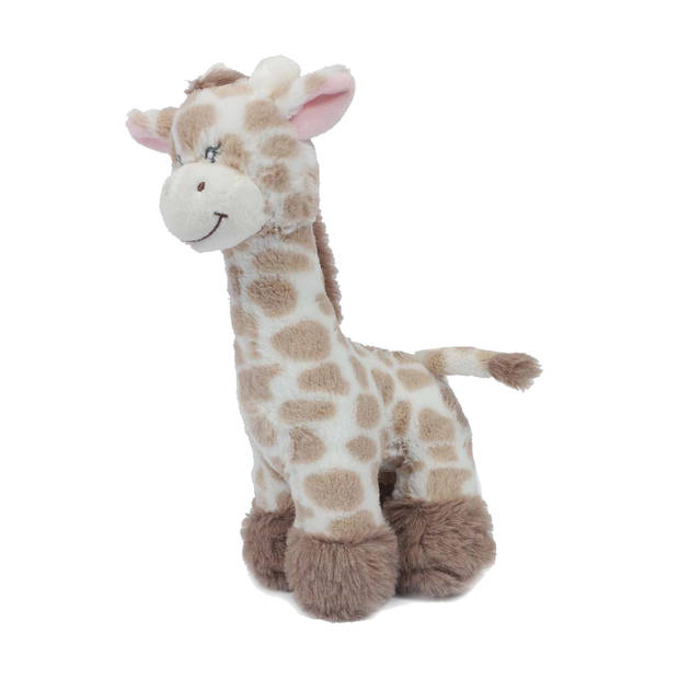 Pia Toysknuffeldier Giraffe - zachte pluche stof - lichtbruin - kwaliteit knuffels - 28 cm - Knuffeldier