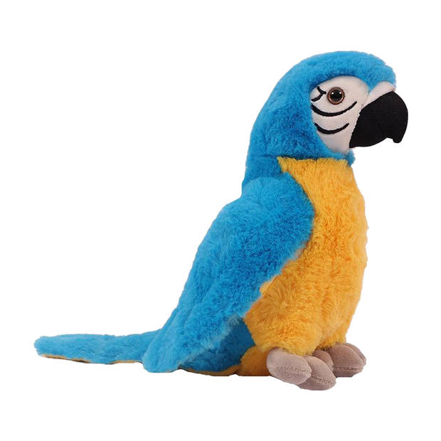 Pia Toys Knuffeldier Papegaai - pluche stof - premium kwaliteit knuffels - blauw - 24 cm - Vogel knuffels