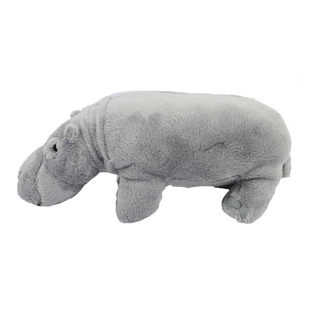 Pia Toys Knuffeldier Nijlpaard - zachte pluche stof - premium kwaliteit knuffels - grijs - 23 cm - Knuffeldier