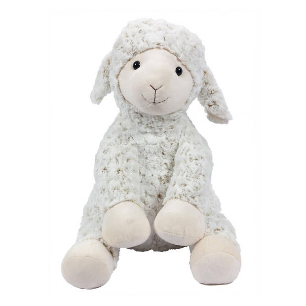 Pia Toys Knuffeldier Schaap/lammetje - zachte pluche stof - premium kwaliteit knuffels - wit - 50 cm - Knuffel boederijd