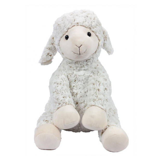 Pia Toys Knuffeldier Schaap/lammetje - zachte pluche stof - premium kwaliteit knuffels - wit - 50 cm - Knuffel boederijd