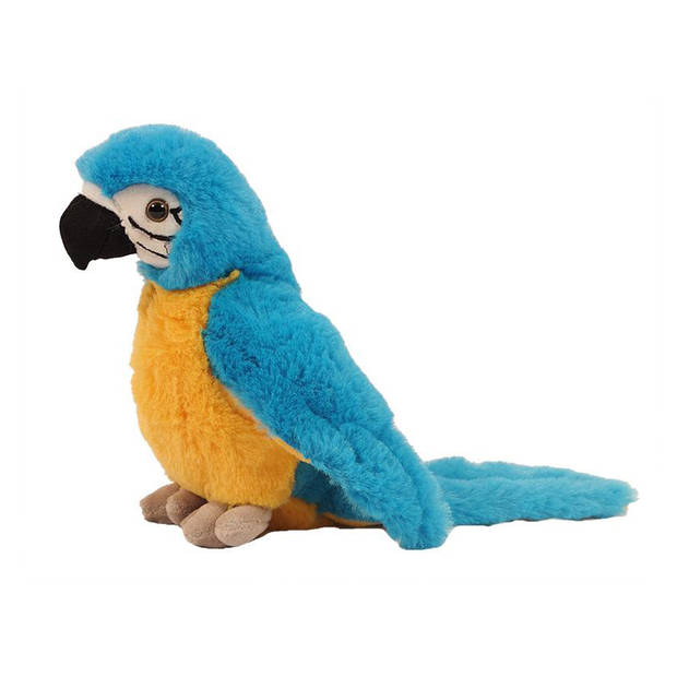 Pia Toys Knuffeldier Papegaai - pluche stof - premium kwaliteit knuffels - blauw - 20 cm - Vogel knuffels