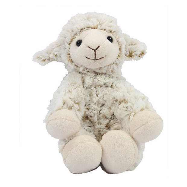 Pia Toys Knuffeldier Schaap/lammetje - zachte pluche stof - premium kwaliteit knuffels - wit - 19 cm - Knuffel boederijd