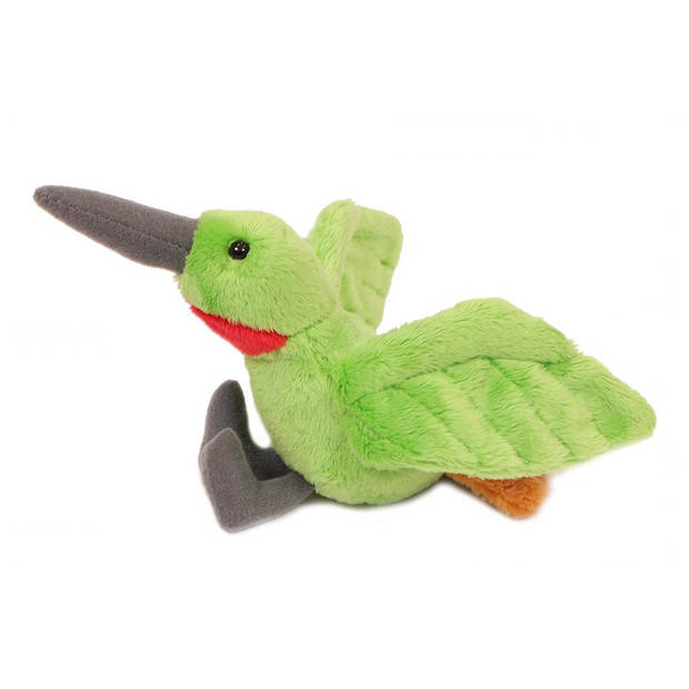 Pia Toys Knuffeldier Kolibri vogel - zachte pluche stof - lichtgroen - kwaliteit knuffels - 10 cm - Vogel knuffels