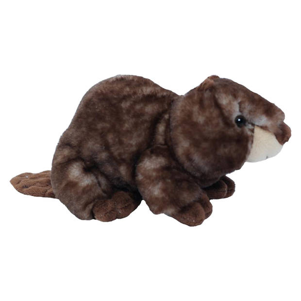 Pia Toys Knuffeldier Bever - zachte pluche stof - bruin - kwaliteit knuffels - 18 cm - Knuffeldier