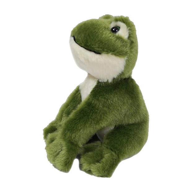 Pia Toys Knuffeldier Groene Kikker - zachte pluche stof - premium kwaliteit knuffels - groen - 12 cm - Knuffeldier