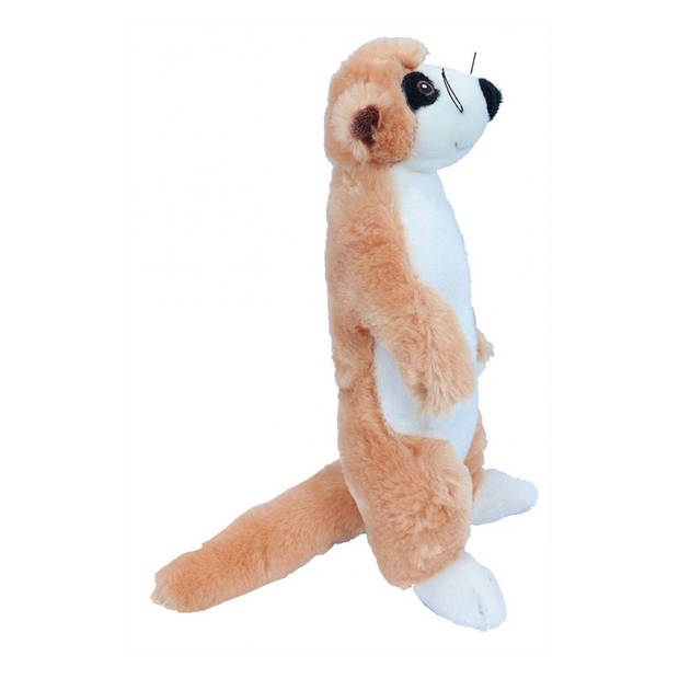 Pia Toys Knuffeldier Stokstaartje - zachte pluche stof - beige - kwaliteit knuffels - 20 cm - Knuffeldier