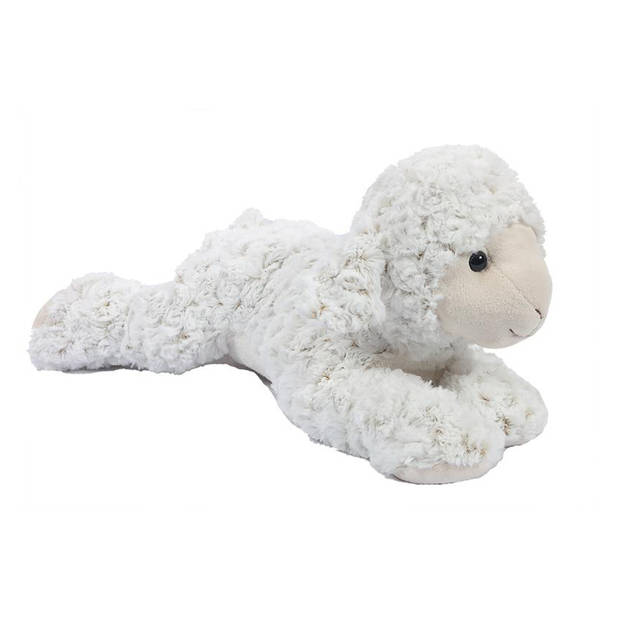 Pia Toys Knuffeldier Schaap/lammetje - zachte pluche stof - premium kwaliteit knuffels - wit - 49 cm - Knuffel boederijd