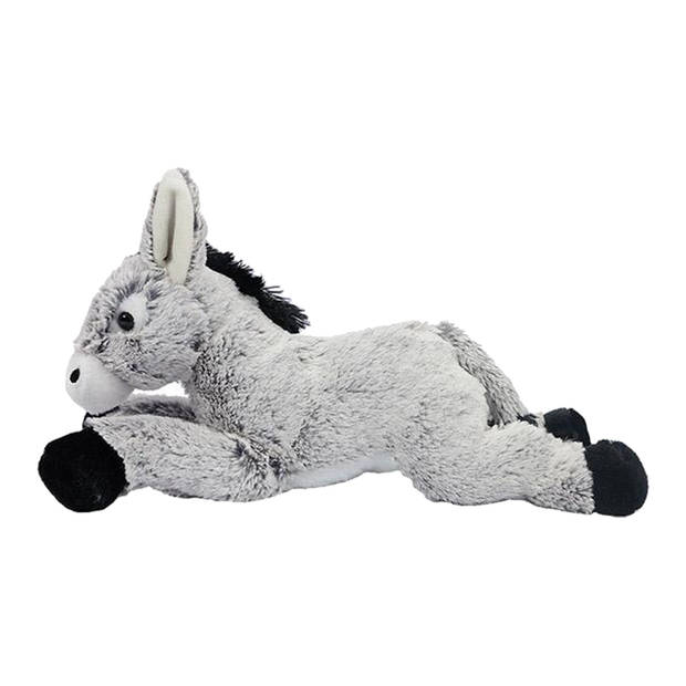 Pia Toys Knuffeldier Ezel - pluche stof - premium kwaliteit knuffels - grijs - 25 cm - Knuffel boederijdieren