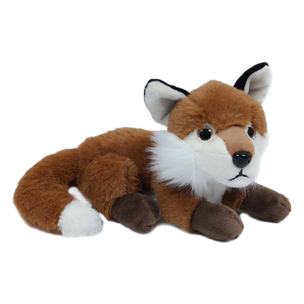 Pia Toys Knuffeldier Vos - donkerrood - pluche stof - premium kwaliteit knuffels - 16 cm - Knuffel bosdieren