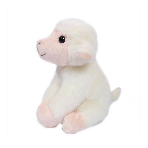 Pia Toys Knuffeldier Schaap/lammetje - zachte pluche stof - premium kwaliteit knuffels - wit - 12 cm - Knuffel boederijd