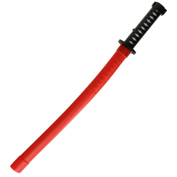 Atosa lichtgevend Ninja zwaard - verkleed speelgoed - 68 cm - kunststof - rood - kind/adults - Verkleedattributen