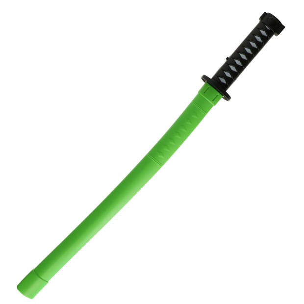 Atosa lichtgevend Ninja zwaard - verkleed speelgoed - 68 cm - kunststof - groen - kind/adults - Verkleedattributen