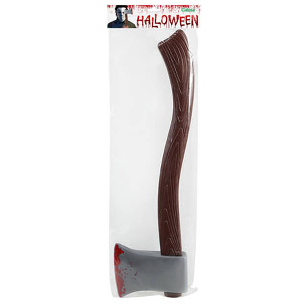 Grote hakbijl - plastic - 57 cm - Halloween/ridders verkleed wapens accessoires - Verkleedattributen