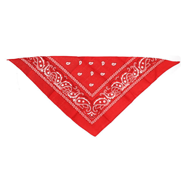 Boeren of cowboy zakdoek bandana - rood - geruit - 54 x 53 cm - Carnaval verkleed accessiores - Verkleedattributen