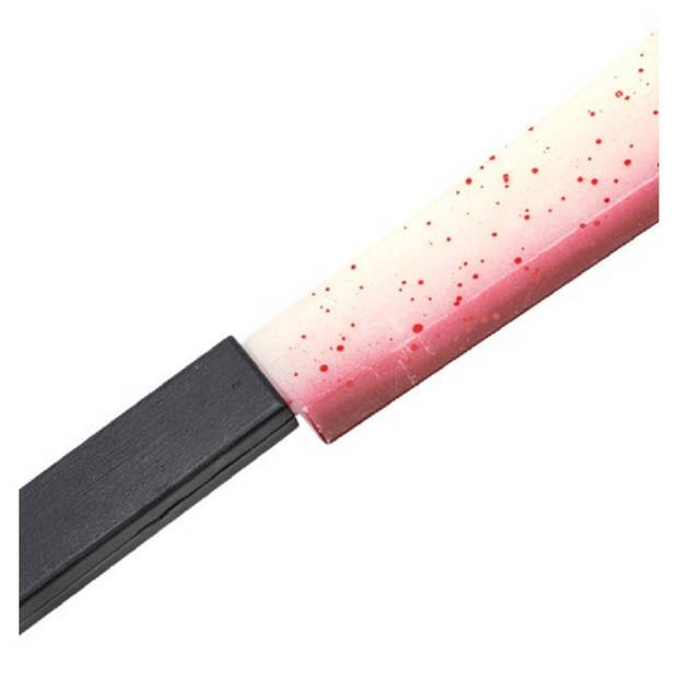 Horror machete/slagersmes - glow in the dark - met nep bloed - 54 cm - Verkleedattributen