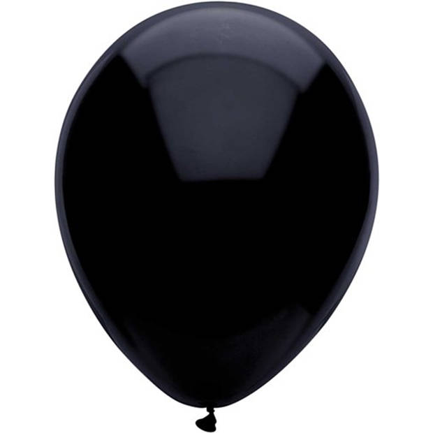 Ballonnen verjaardag/thema feest - 300x stuks - zwart - 29 cm - Ballonnen