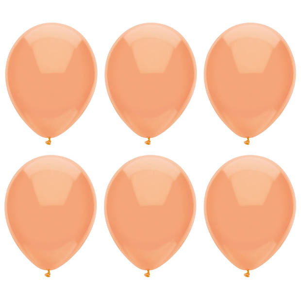 Ballonnen verjaardag/thema feest - 200x stuks - perzik roze - 29 cm - Ballonnen