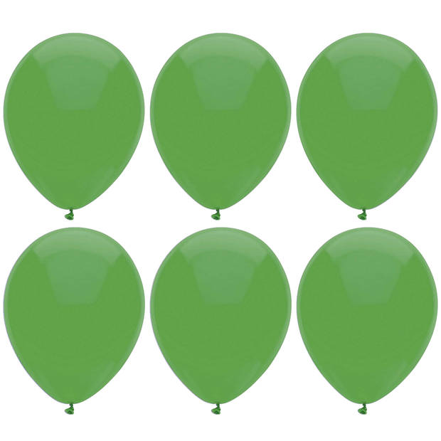 Ballonnen verjaardag/thema feest - 200x stuks - groen - 29 cm - Ballonnen