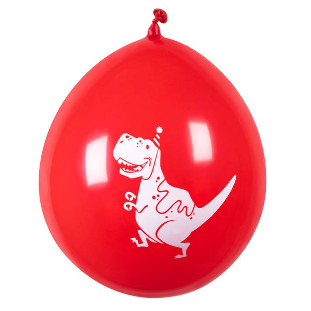 Boland 12x dino ballonnen - ca. 25 cm - Feestversiering en decoraties - Ballonnen