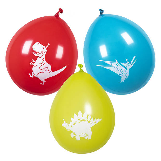 Boland 18x dino ballonnen - ca. 25 cm - Feestversiering en decoraties - Ballonnen