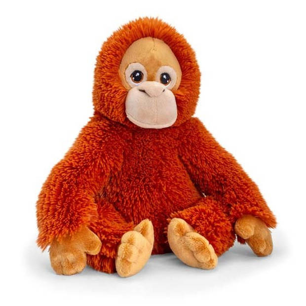 Keel Toys Pluche knuffel Orang Oetan aap/apen - 25 cm - Dieren knuffelbeesten - Apen - Knuffeldier