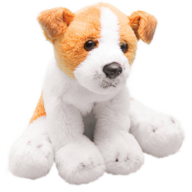 Suki Gifts Pluche knuffel dieren Jack Russel hond - 13 cm - Speelgoed knuffelbeesten - honden - Knuffel huisdieren