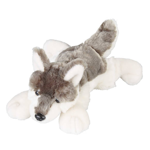 Ravensden Pluche knuffel dieren - Wolf - 25 cm - Speelgoed wolven - wilde dieren knuffelbeesten - Knuffeldier