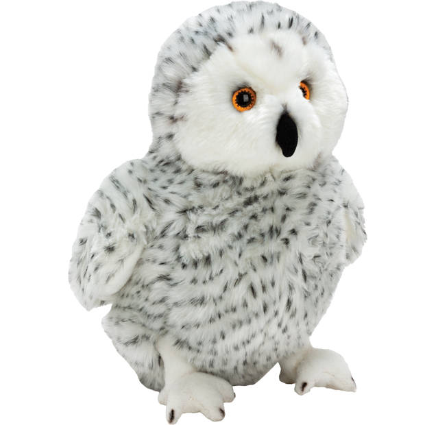 Pluche knuffel dieren Sneeuwuil 33 cm - uilen/vogels speelgoed - Vogel knuffels