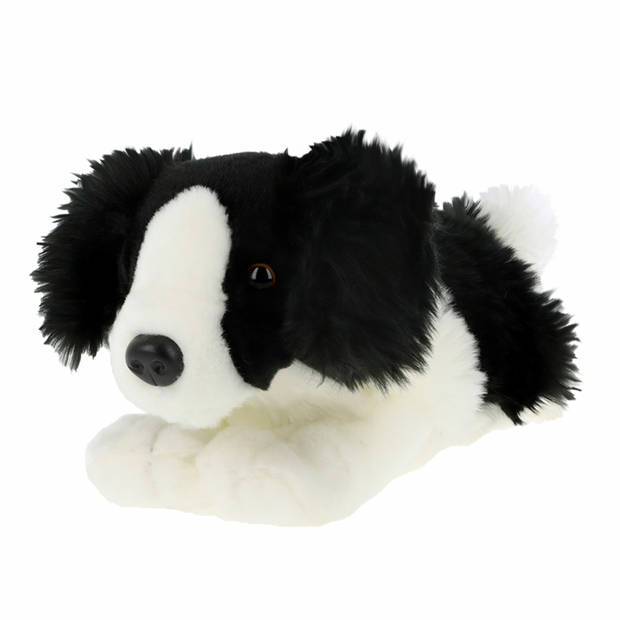 Keel Toys Knuffeldier Puppy Border Collie hond - zachte pluche stof - premium knuffels - 35 cm - Knuffel huisdieren