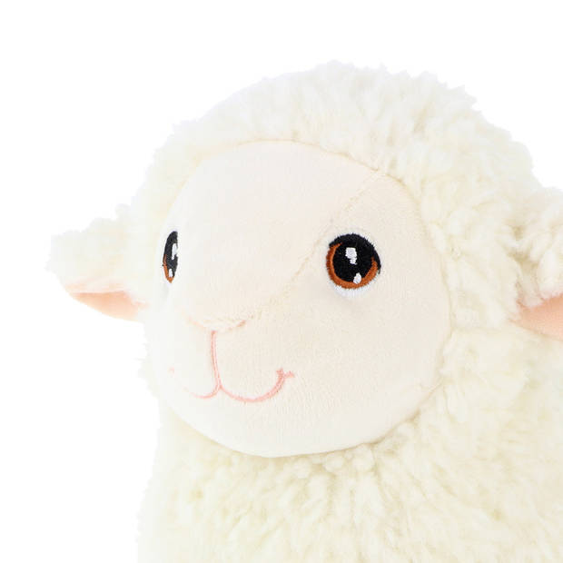 Keel Toys pluche schaap/lammetje knuffeldier - wit - lopend - 18 cm - Knuffel boederijdieren